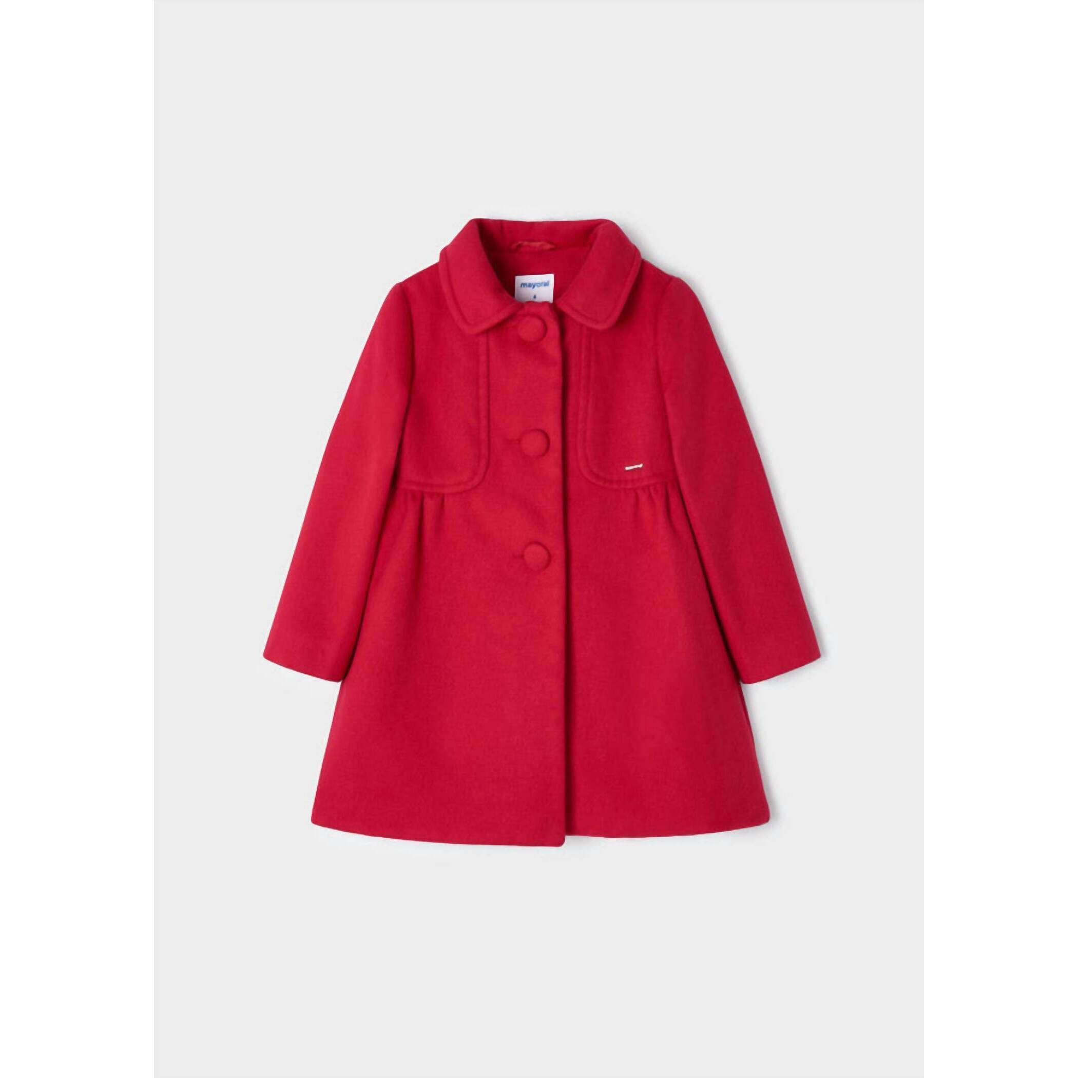 New Mayoral Girls’ Mouflon Coat In Red